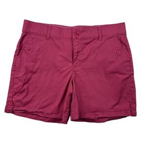 Gloria Vanderbilt Magenta Pink Cuffed‎ Shorts Size 14